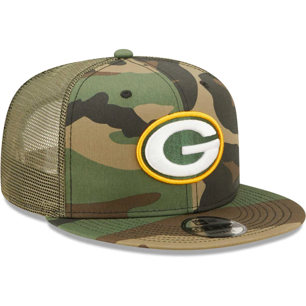 Lids Green Bay Packers New Era Trucker 9FIFTY Snapback Hat - Camo/Olive