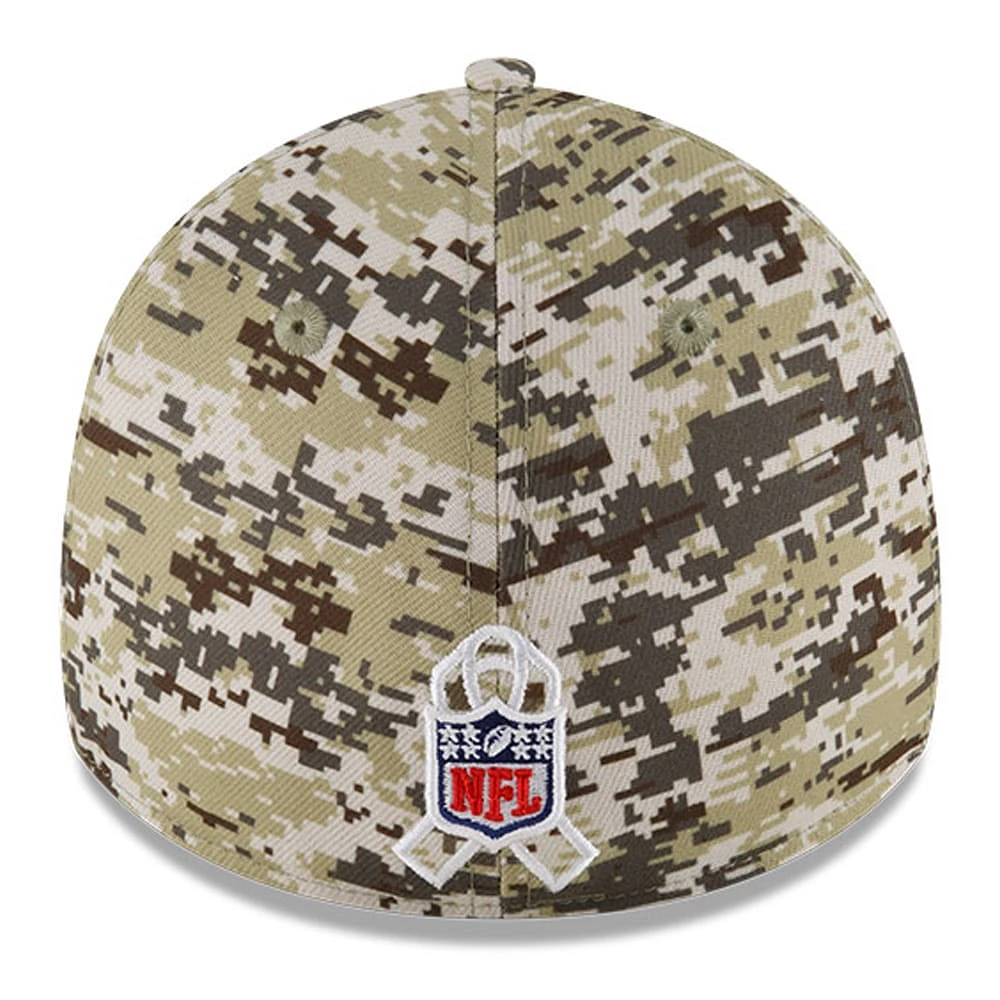 Casquette flexible New Era Camo Green Bay Packers 2023 Salute To Service 39THIRTY pour hommes