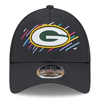 Men's New Era Charcoal Green Bay Packers 2021 NFL Crucial Catch - 9FORTY Adjustable Hat