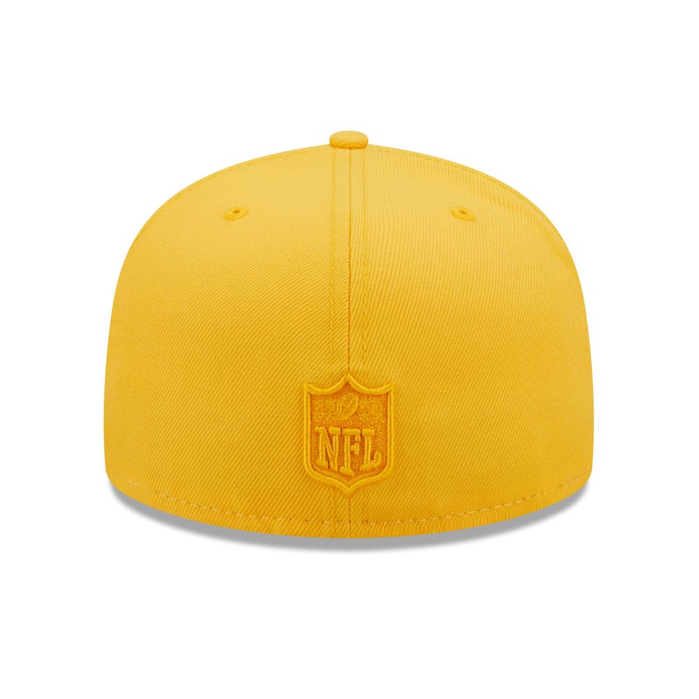 Men's New Era Cream/Gold Green Bay Packers Tonal Super Bowl XXXI Side Patch 59FIFTY Fitted Hat