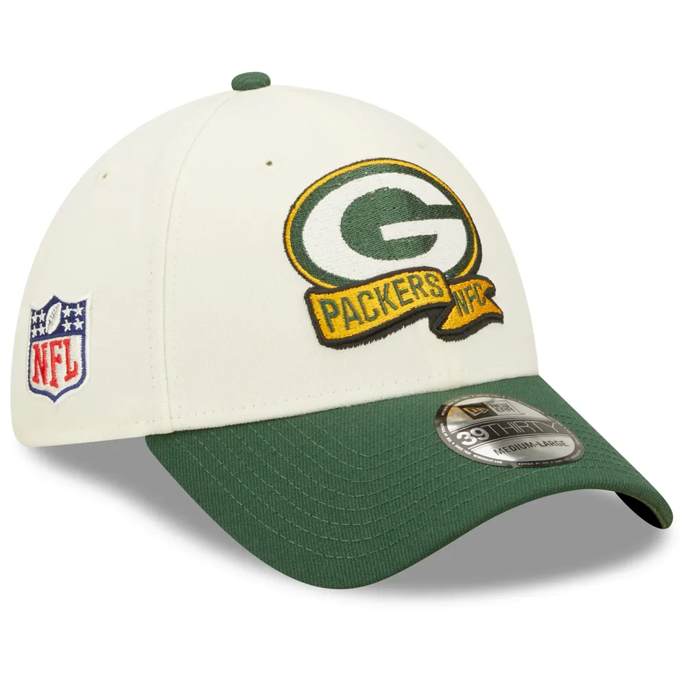 Green Bay Packers New Era 2022 Sideline Sport Cuffed Pom Knit Hat -  Cream/Green