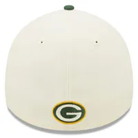 Casquette New Era 2022 Sideline 39THIRTY 2-Tone Flex pour homme, crème/vert Green Bay Packers