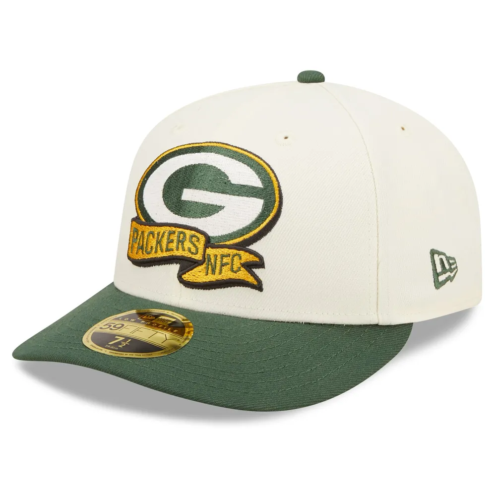 Men's New Era Green Bay Packers White on White 59FIFTY Fitted Hat