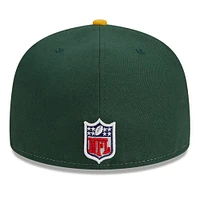 Men's New Era  Cream/Green Green Bay Packers 2023 Sideline Historic 59FIFTY Fitted Hat