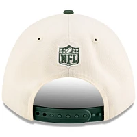 Casquette ajustable New Era 9FORTY M-Crown A-Frame pour homme, couleur crème/vert, des Packers de Green Bay, draft NFL 2025