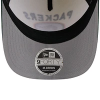 Casquette ajustable New Era 9FORTY M-Crown A-Frame pour homme, couleur crème/vert, des Packers de Green Bay, draft NFL 2025