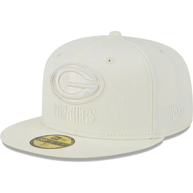 Green Bay Packers New Era 2022 Sideline 59FIFTY Fitted Hat - Cream/Green