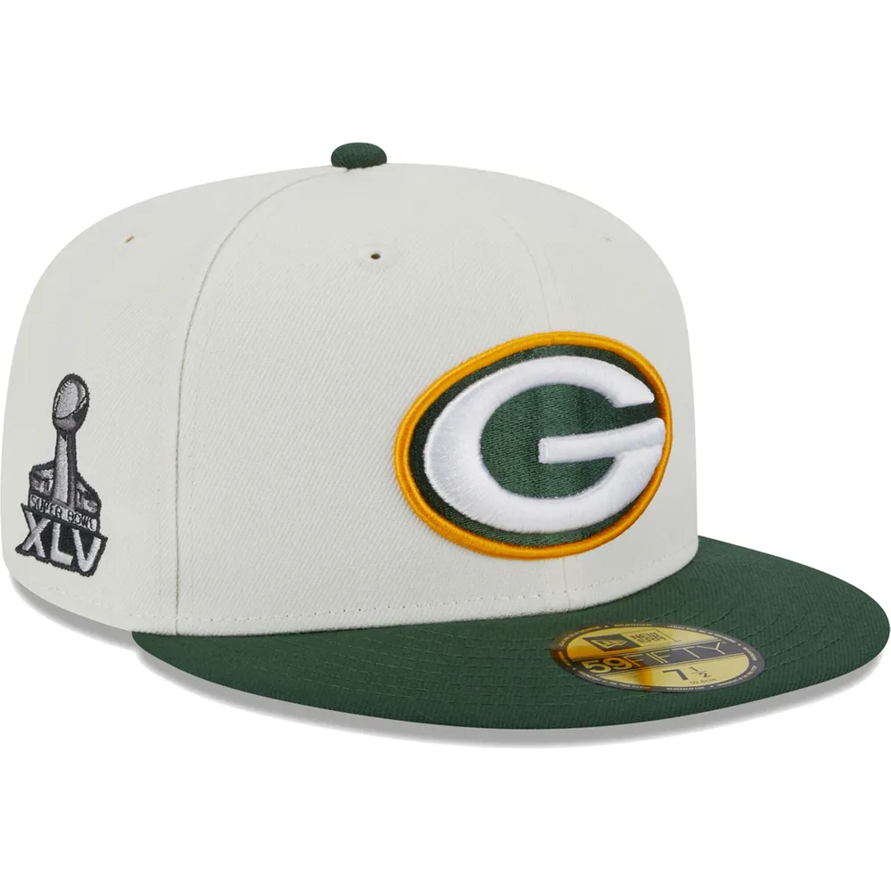Lids Green Bay Packers New Era Retro 59FIFTY Fitted Hat - Cream