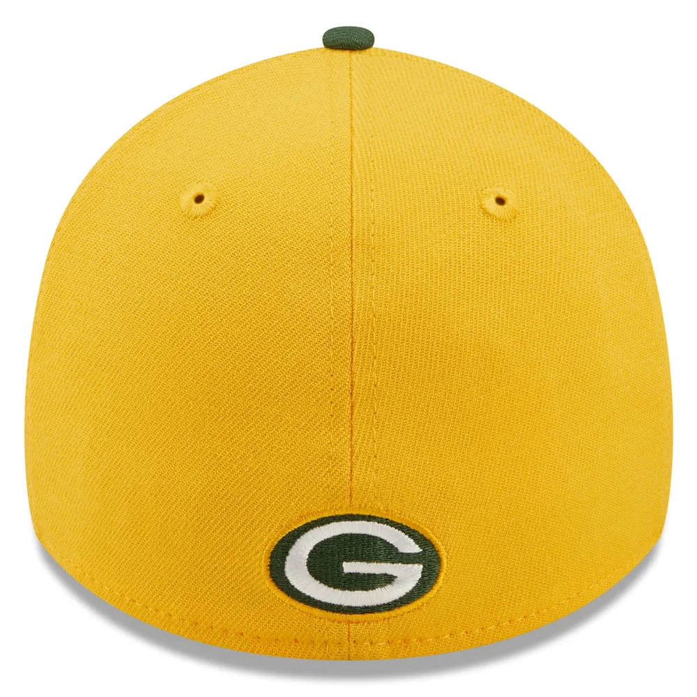 New Era Men's New Era Gold/Green Green Bay Packers 2022 Sideline 39THIRTY  Flex Hat