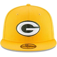 Men's New Era Gold Green Bay Packers Omaha 59FIFTY Fitted Hat