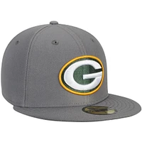 Men's New Era Graphite Green Bay Packers Storm 59FIFTY Fitted Hat