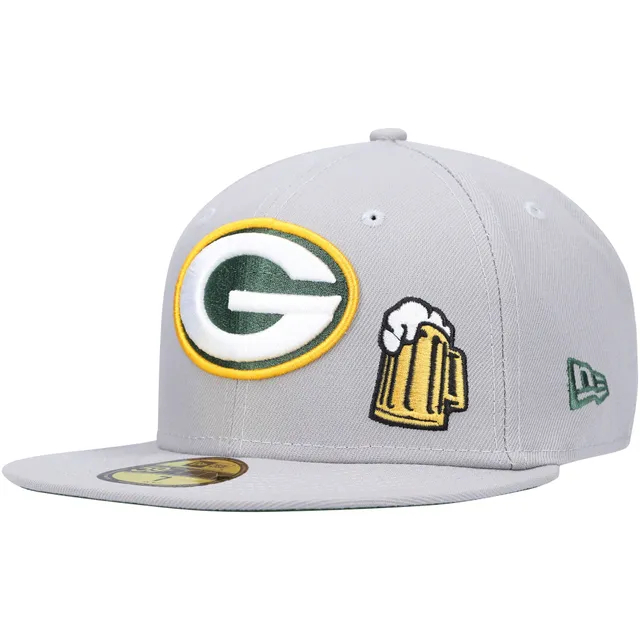 Green Bay Packers New Era Triple Outline 59FIFTY Fitted Hat - Black