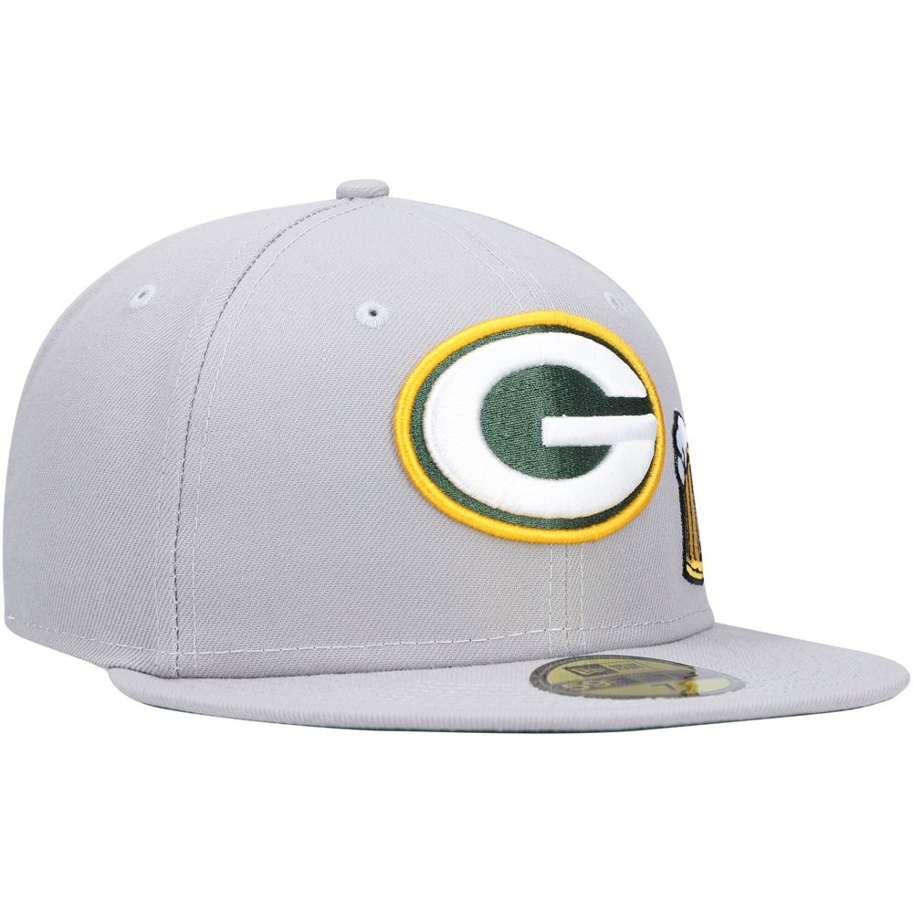 Men's New Era Black Green Bay Packers Color Dim 59FIFTY Fitted Hat