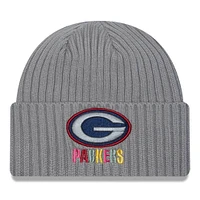Bonnet en tricot à revers multiples New Era pour hommes, gris Green Bay Packers Color Pack