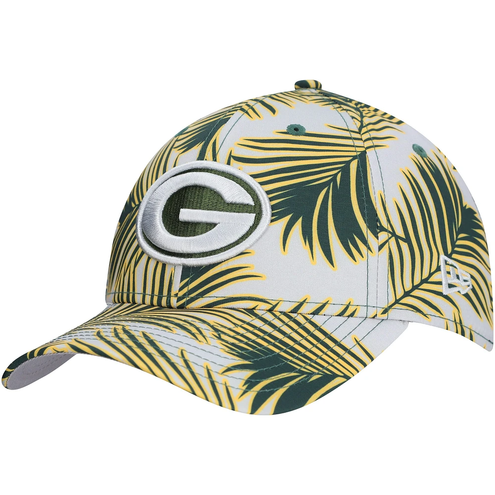 Casquette 39THIRTY Flex Palms pour homme de New Era, gris, Green Bay Packers