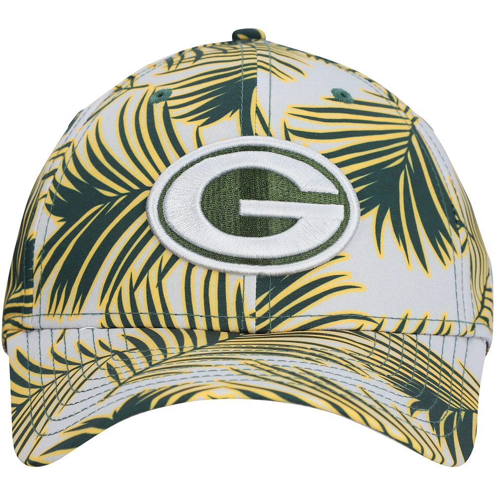 Men's New Era Gray Green Bay Packers Palms 39THIRTY Flex Hat