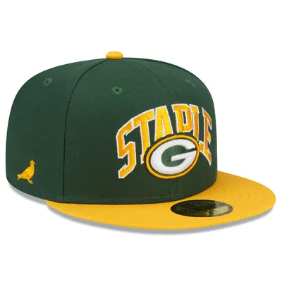 New Era Men's White Green Bay Packers Omaha Low Profile 59FIFTY Fitted Hat