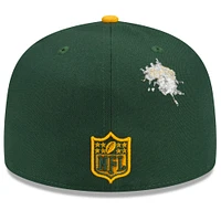 Casquette ajustée 59FIFTY New Era pour homme Green Bay Packers NFL x Staple Collection vert/doré