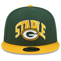 Casquette New Era Green/Or Green Bay Packers NFL x Staple Collection 9FIFTY Snapback réglable pour homme