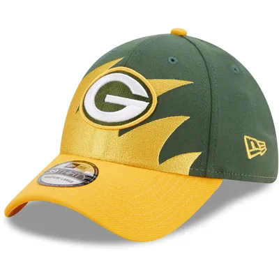 Men's New Era Black Green Bay Packers Main 39THIRTY Flex Hat