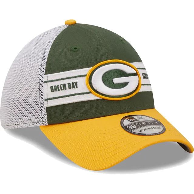 Men's New Era Green/Gold Green Bay Packers Team Banded 39THIRTY Flex Hat