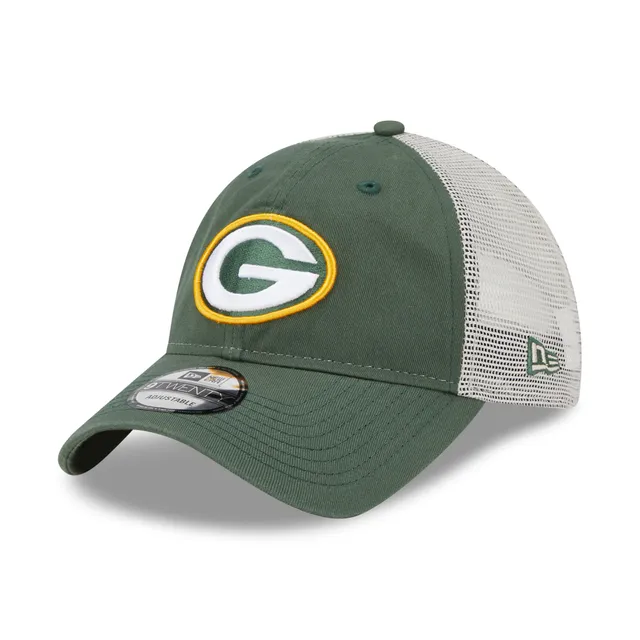 New Era Men's Camo Green Bay Packers Woodland Trucker 2.0 9FIFTY Snapback Hat