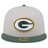 Casquette ajustée Stoney 59FIFTY des Packers de Green Bay New Era pour hommes