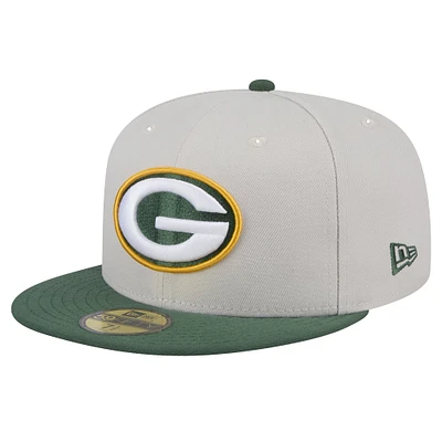 Casquette ajustée Stoney 59FIFTY des Packers de Green Bay New Era pour hommes