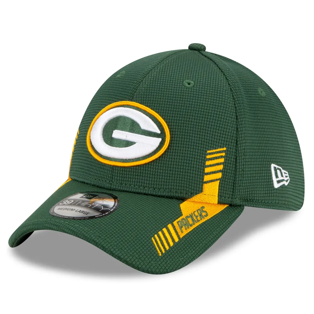 Green Bay Packers New Era 2021 NFL Sideline Road 39THIRTY Flex Hat - Green /Black