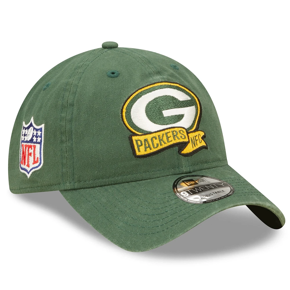 New Era Vert Green Bay Packers 2022 Sideline - 9TWENTY Team Color Casquette ajustable pour homme