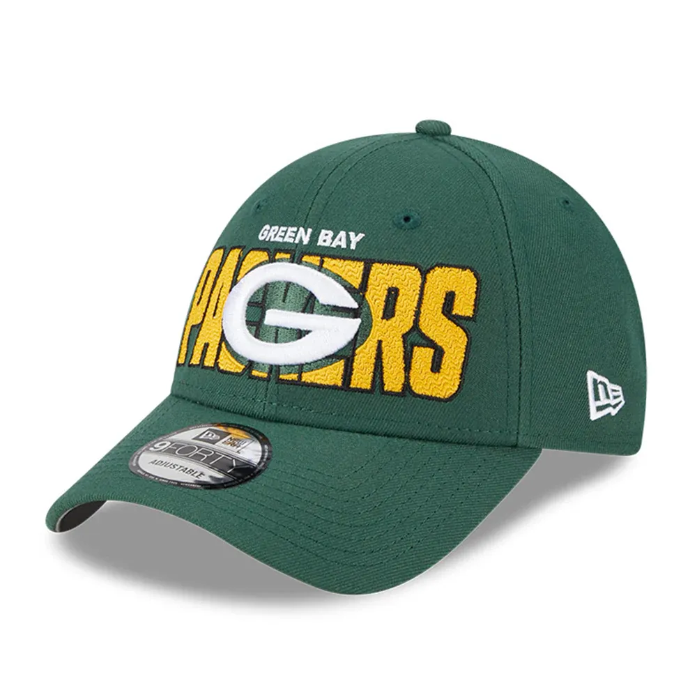 Casquette réglable New Era Green Bay Packers 2023 NFL Draft 9FORTY pour homme