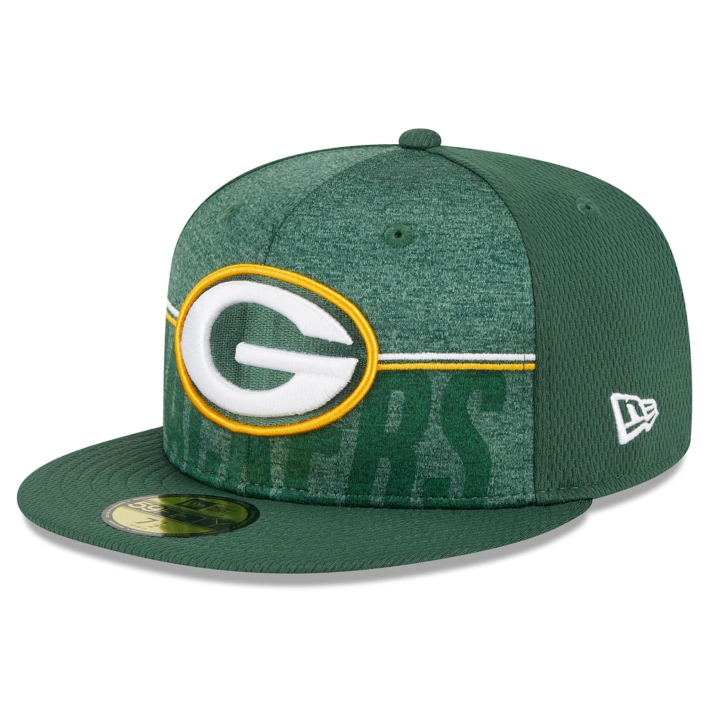 Casquette ajustée New Era Green Bay Packers 2023 NFL Training Camp 59FIFTY pour homme