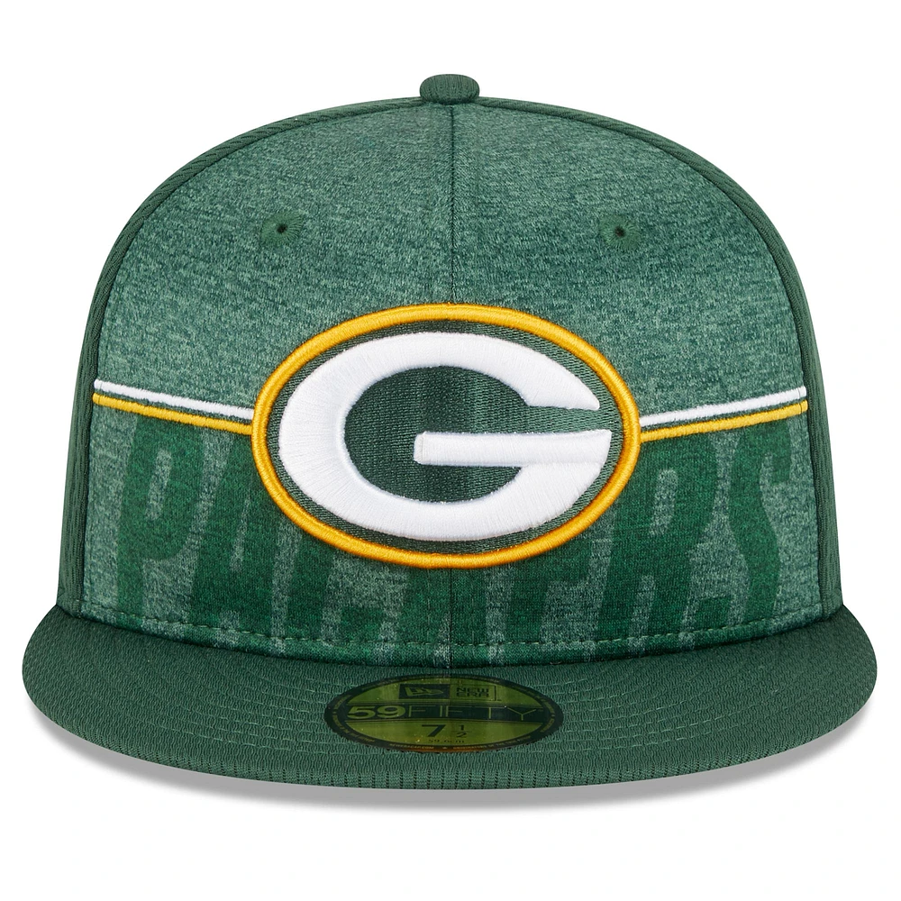 Casquette ajustée New Era Green Bay Packers 2023 NFL Training Camp 59FIFTY pour homme