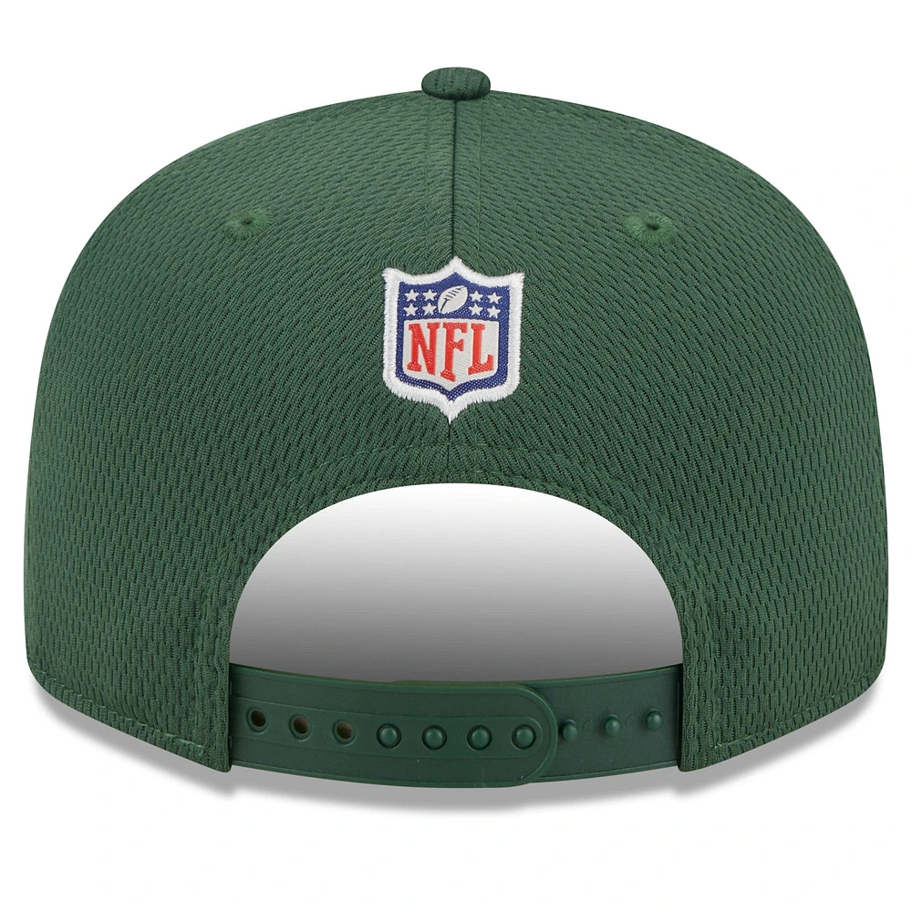 Men's New Era Green Green Bay Packers 2023 NFL Training Camp 9FIFTY Snapback Hat