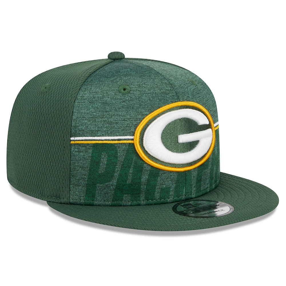 Men's New Era Green Green Bay Packers 2023 NFL Training Camp 9FIFTY Snapback Hat