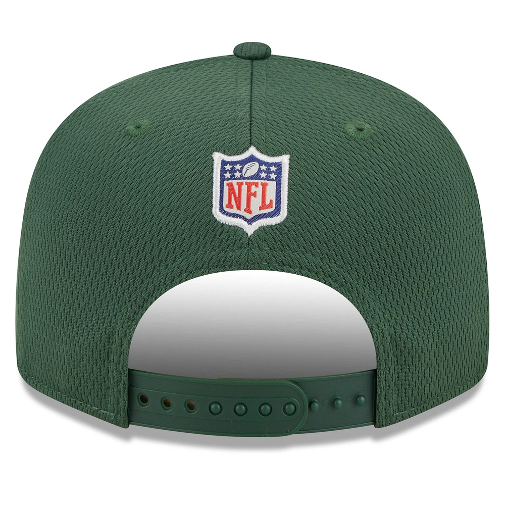 Men's New Era Green Green Bay Packers 2023 NFL Training Camp 9FIFTY Snapback Hat