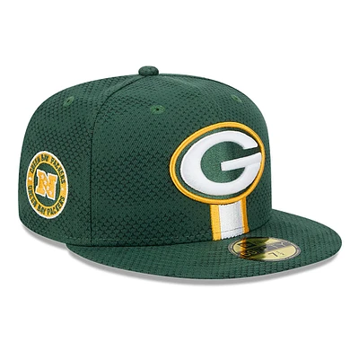 Casquette ajustée 59FIFTY Sideline 2024 New Era pour hommes, vert, Green Bay Packers