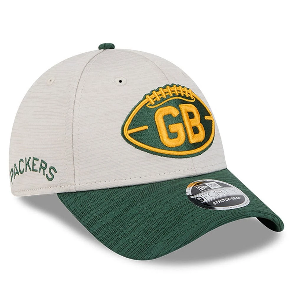 Casquette réglable Green Bay Packers 2024 Sideline 9FORTY New Era pour homme