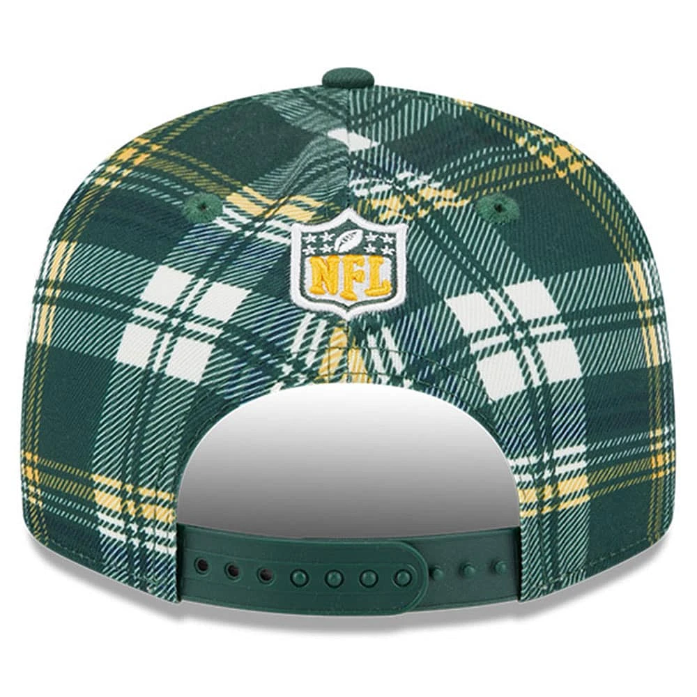 Men's New Era Green Green Bay Packers 2024 Sideline Statement 9FIFTY Snapback Hat