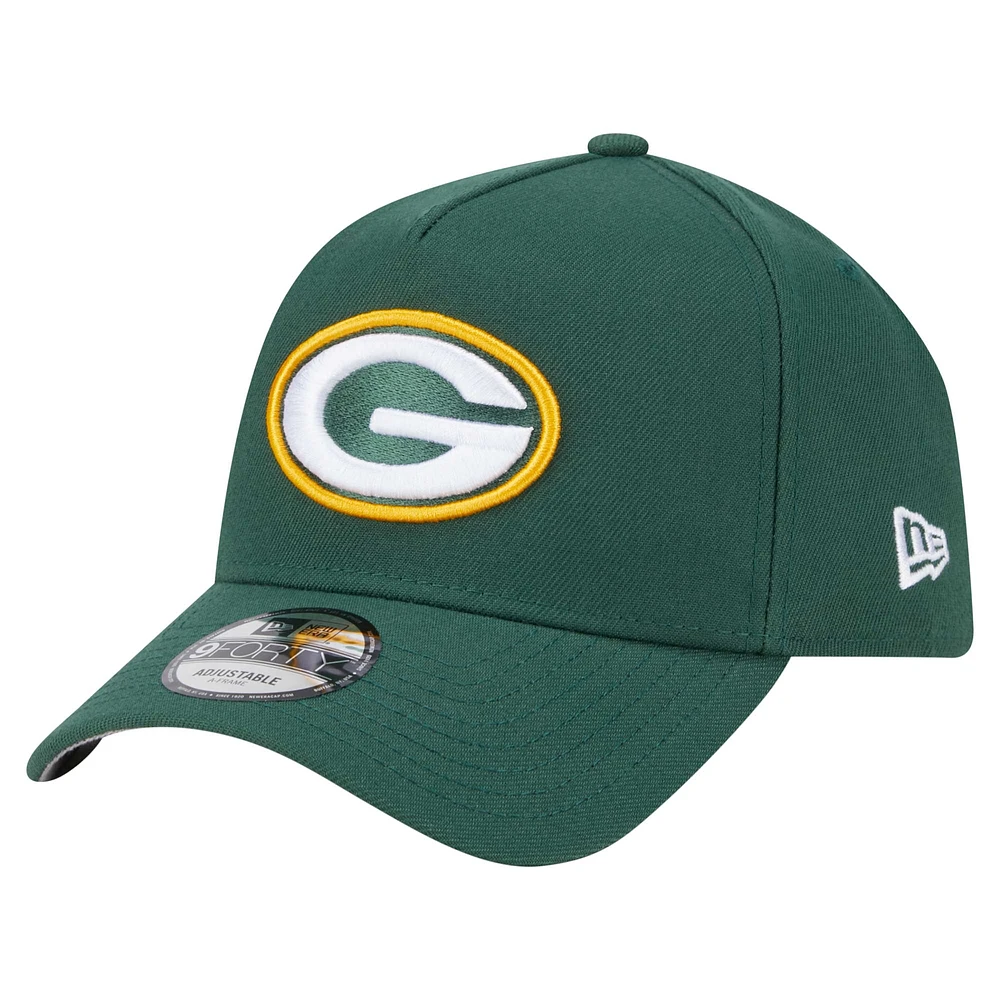 Casquette ajustable A-Frame 9FORTY Green Bay Packers de New Era pour homme