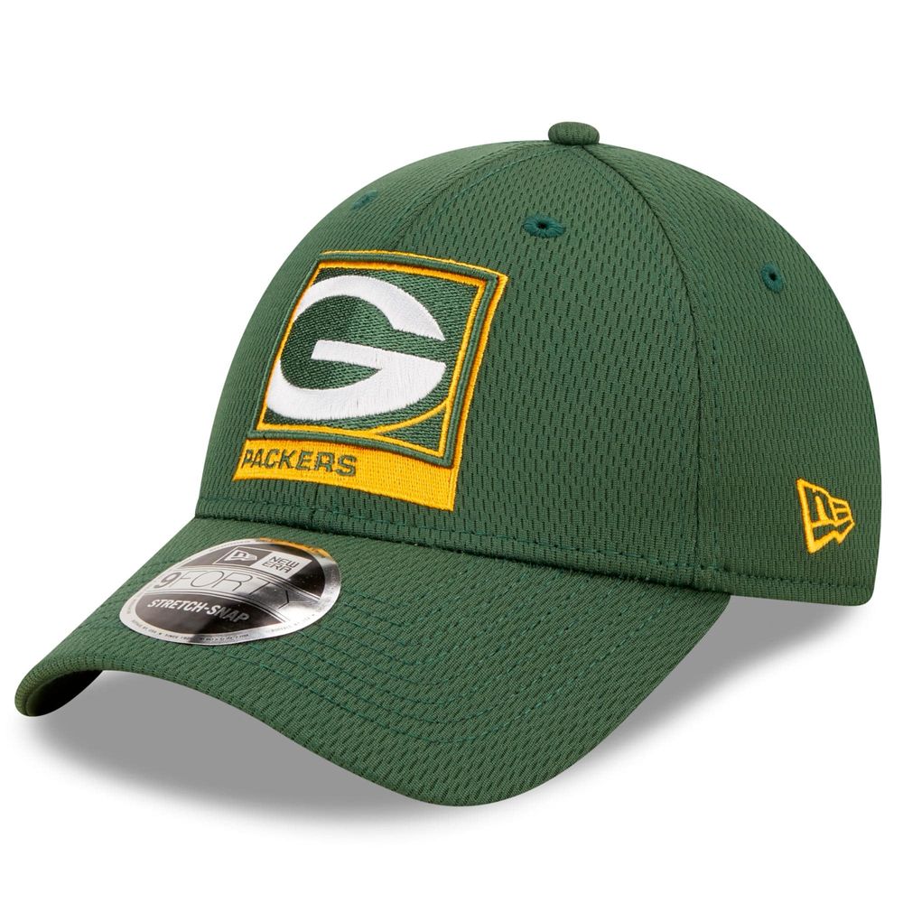 Men's New Era Green Green Bay Packers A-Frame - 9FORTY Snapback Hat