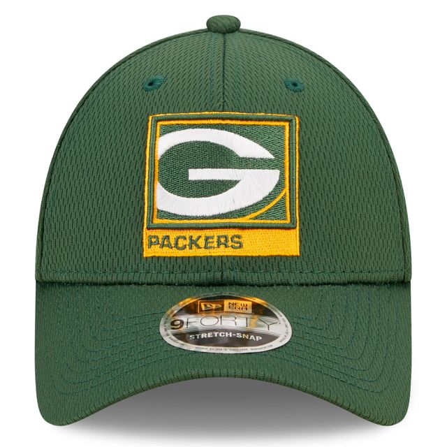 Casquette New Era Green Green Bay Packers A-Frame - 9FORTY Snapback pour homme