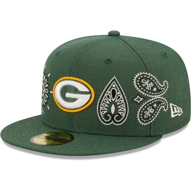 Bandana 59FIFTY Green Bay Packers New Era pour homme - Vert Casquette ajustée