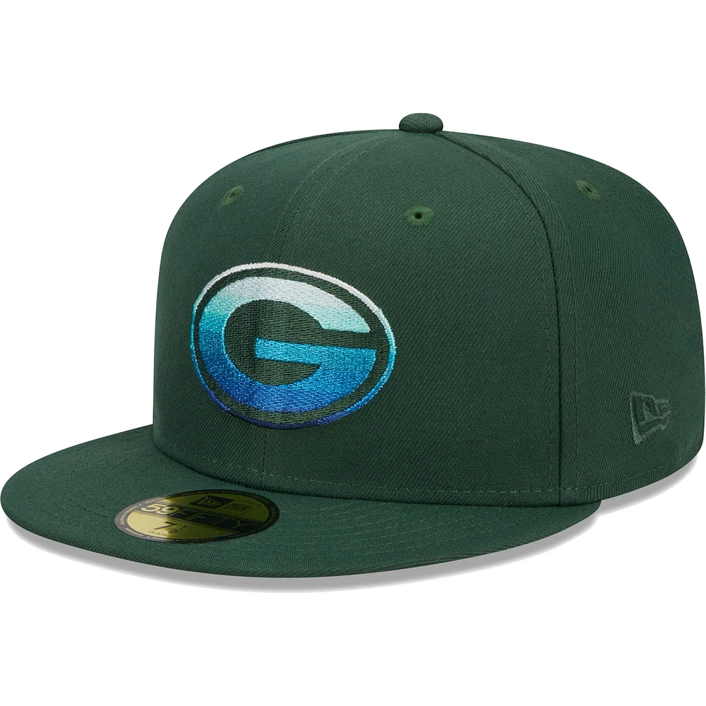 Casquette ajustée 59FIFTY Green Bay Packers Gradient New Era pour homme