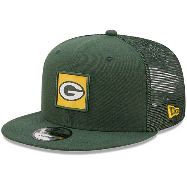 47 Brand Green, White Green Bay Packers Highline Clean Up Trucker