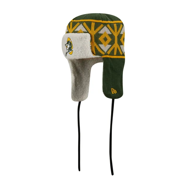 Green Bay Packers New Era Youth Repeat Cuffed Knit Hat with Pom - Navy