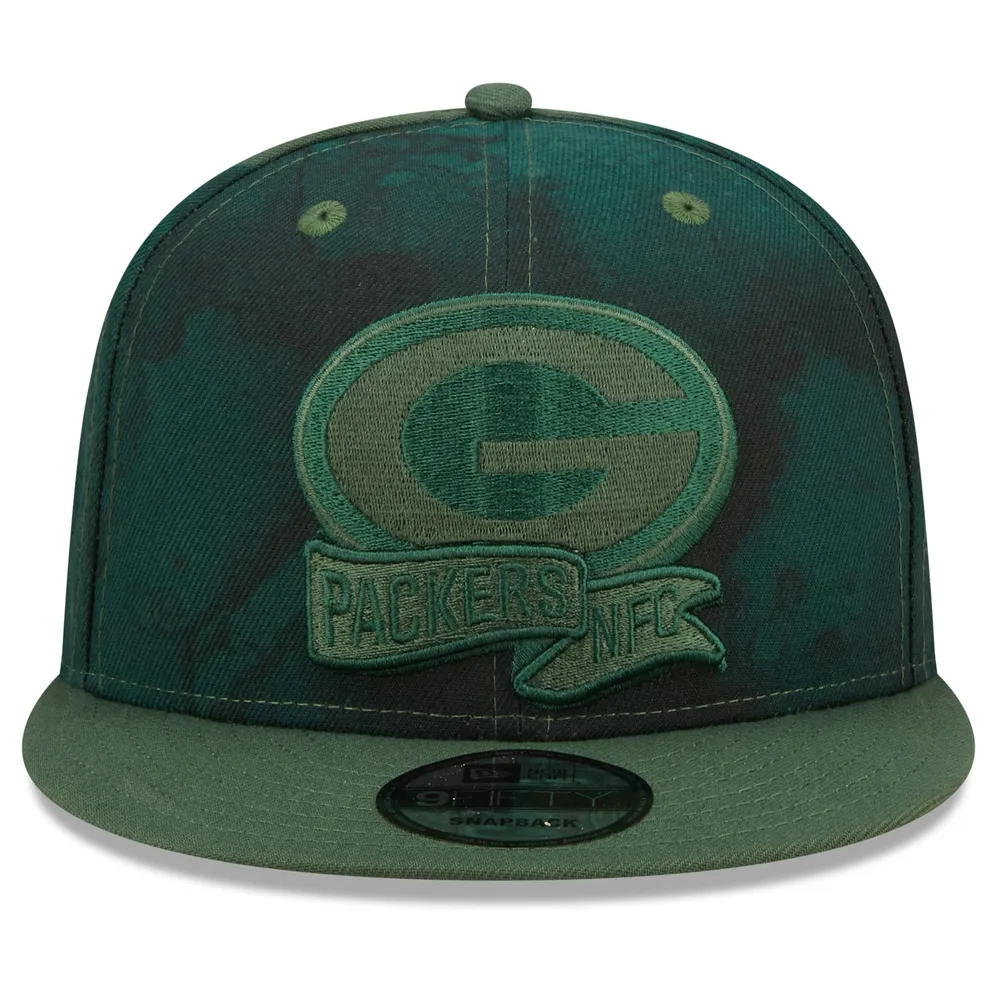 Green Bay Packers New Era 2022 Sideline 9FIFTY Ink Dye Snapback Hat 