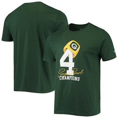 T-shirt New Era Green Bay Packers Local Count the Rings pour homme