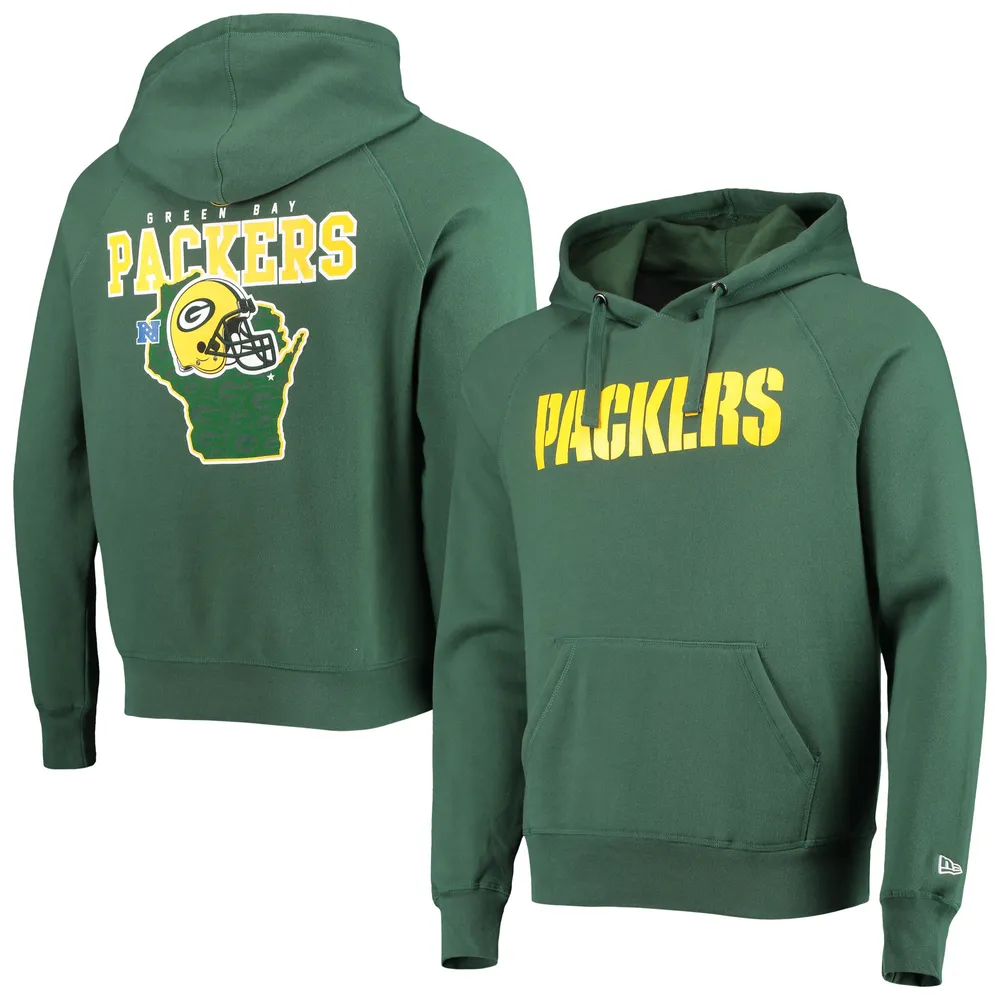 Men's Antigua Black Green Bay Packers Victory Pullover Hoodie Size: Extra Large