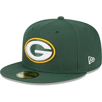 Casquette ajustée 59FIFTY Main Green Bay Packers New Era pour homme, vert